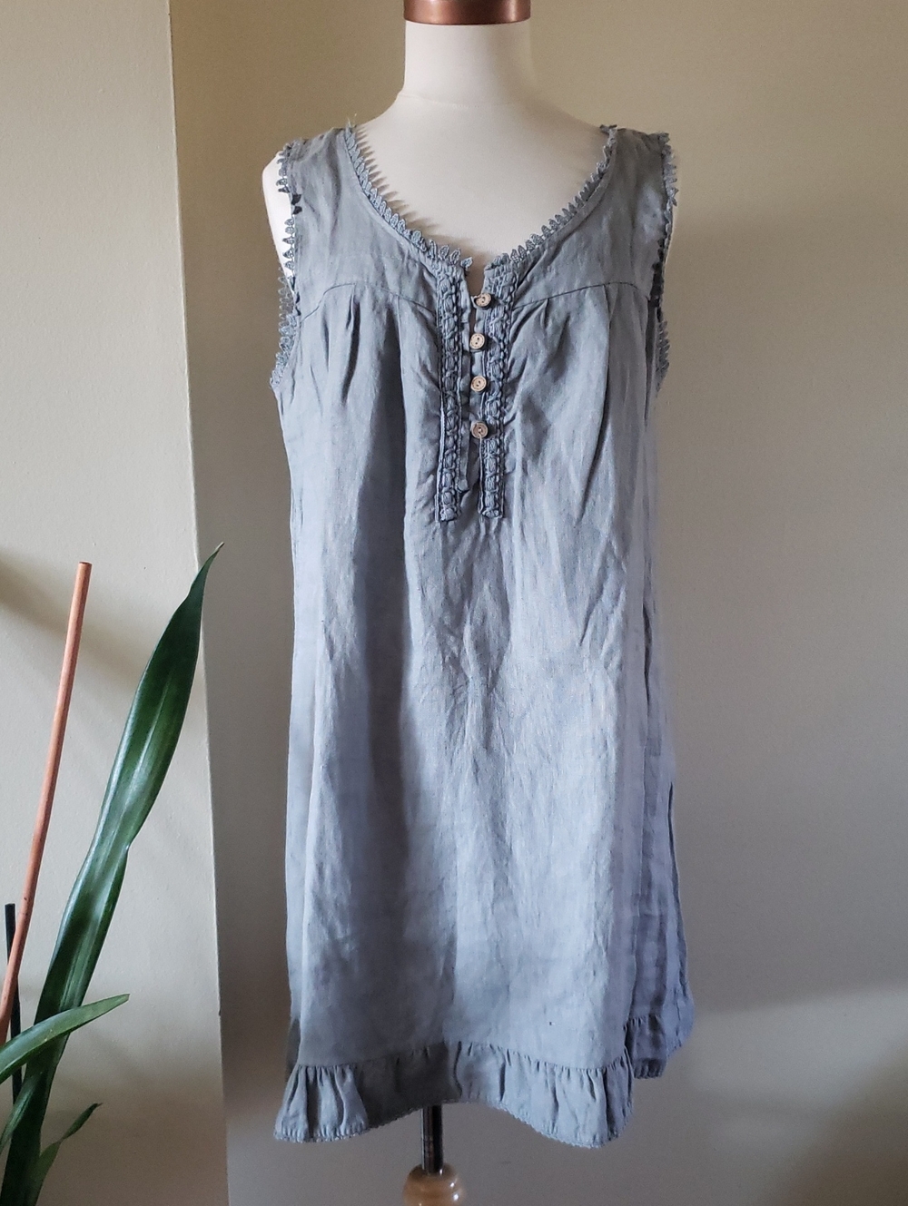Unbranded Linen Sun Dress - Italy - Grey XXL (EUC)